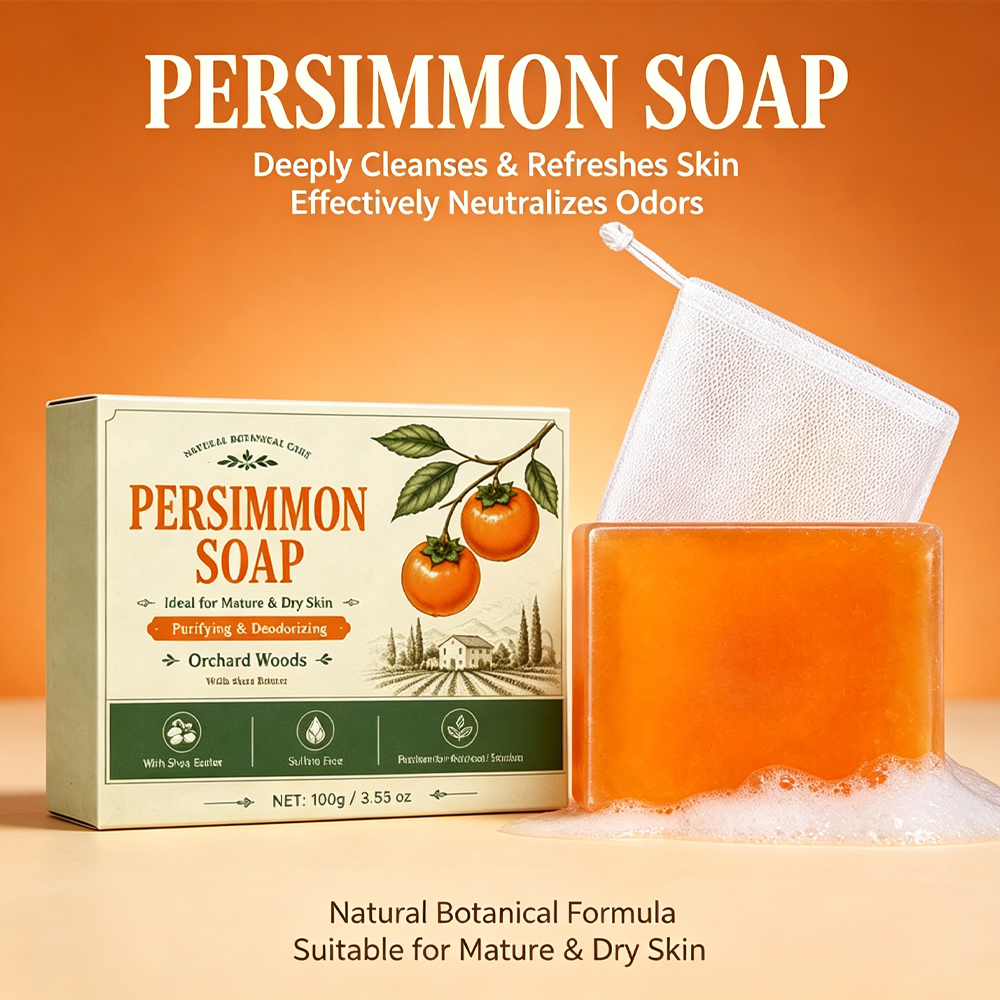 Shea Butter Raw - Persimmon Soap Bar For Men and