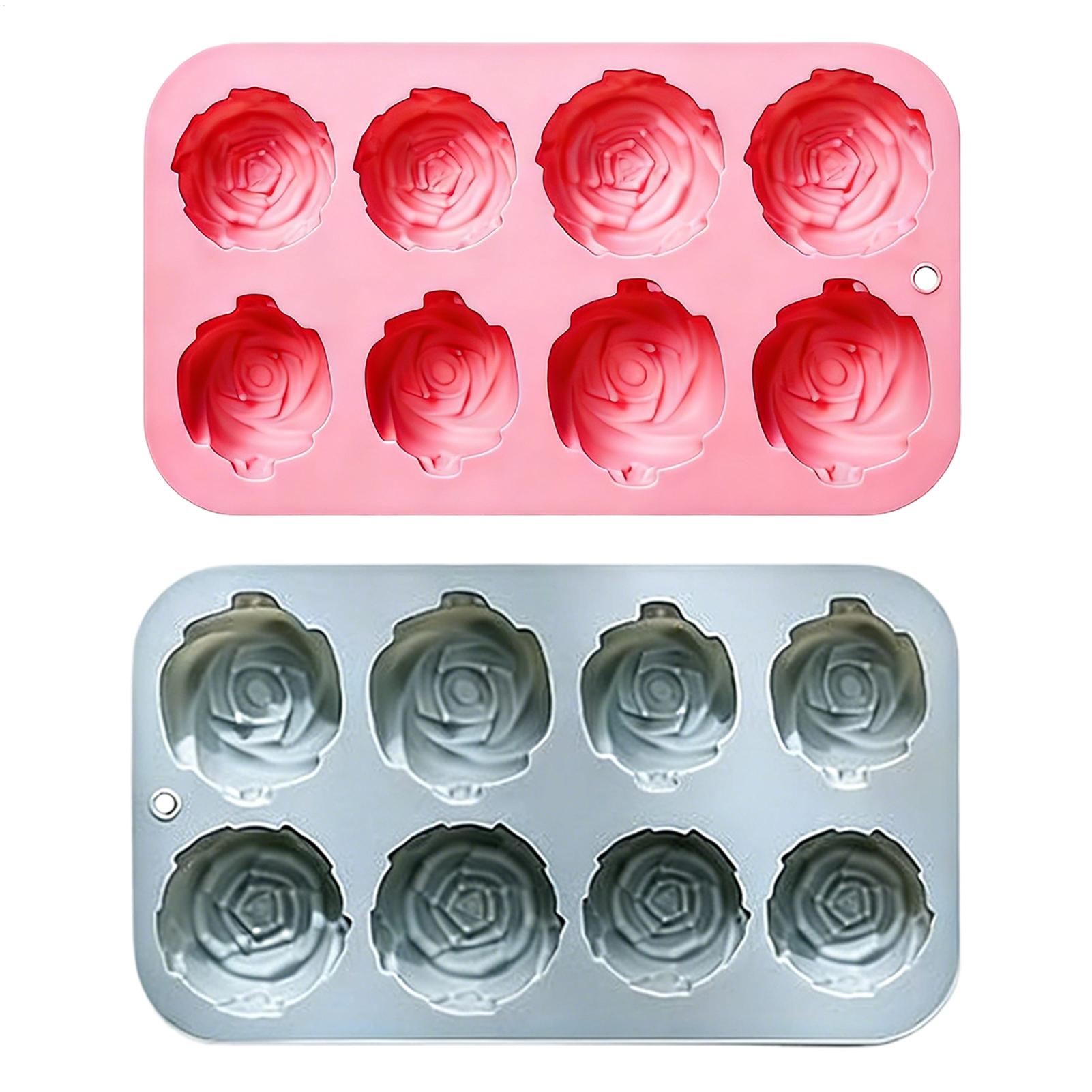 Soap Making Name - 8 Holes Rose Flower Silicone Molds