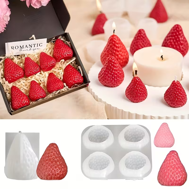 Strawberry Silicone Candle Mol - Soap Making Name 评论和价格