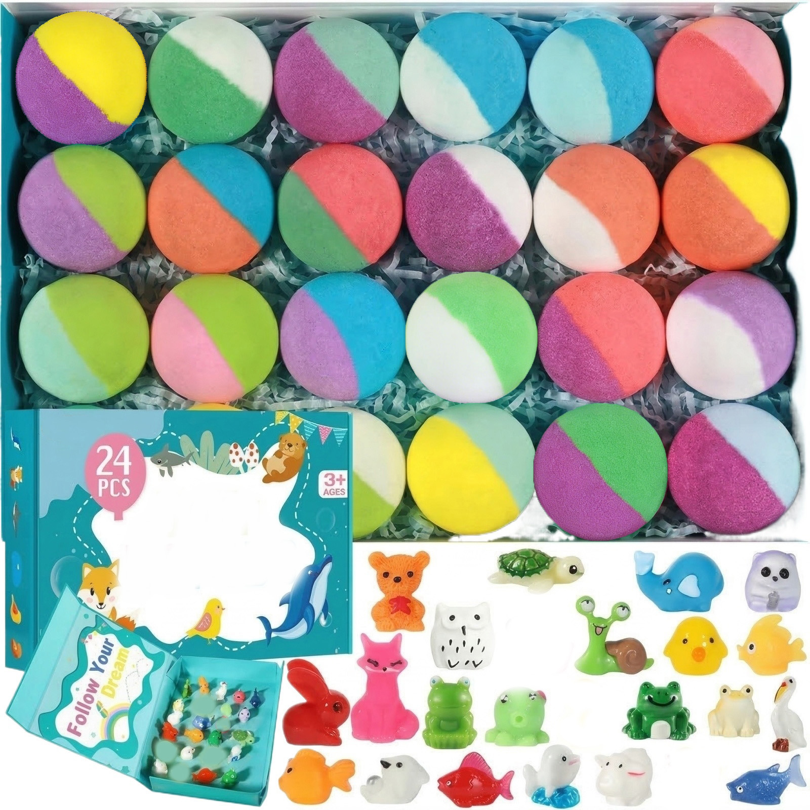 24 PCS Surprise Bath Bombs Spa - Shea Butter Raw 评论和价格