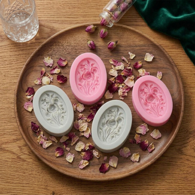 4 Silicone mold with flower sh - Soap Making Name 评论和价格
