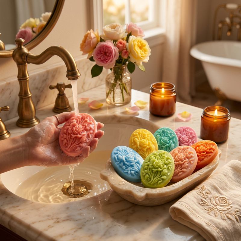 4 Silicone mold with flower sh - Soap Making Name 评论和价格