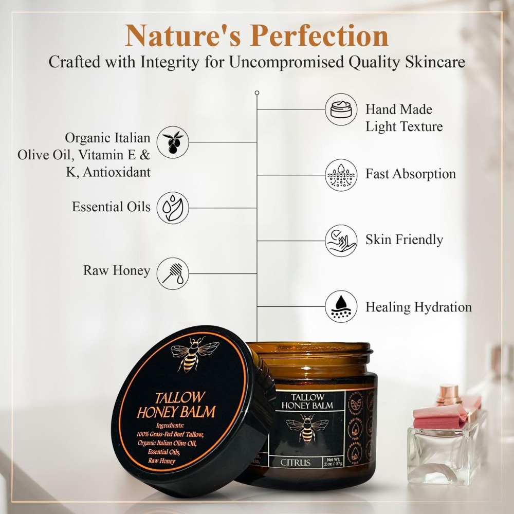New Tangerine Body Tallow Balm - Shea Butter Raw 评论和价格