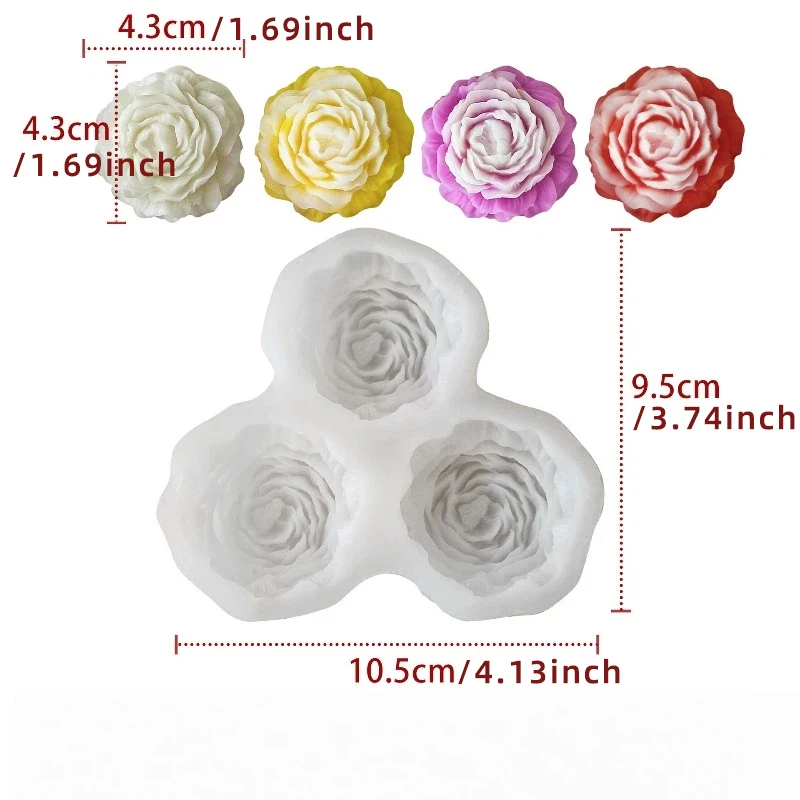 Peony Flower Candle Silicone M - Soap Making Name 评论和价格